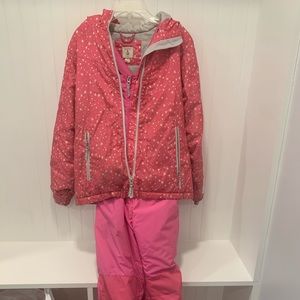 Lands End Pink Winter Coat & Snow Bib/Pants